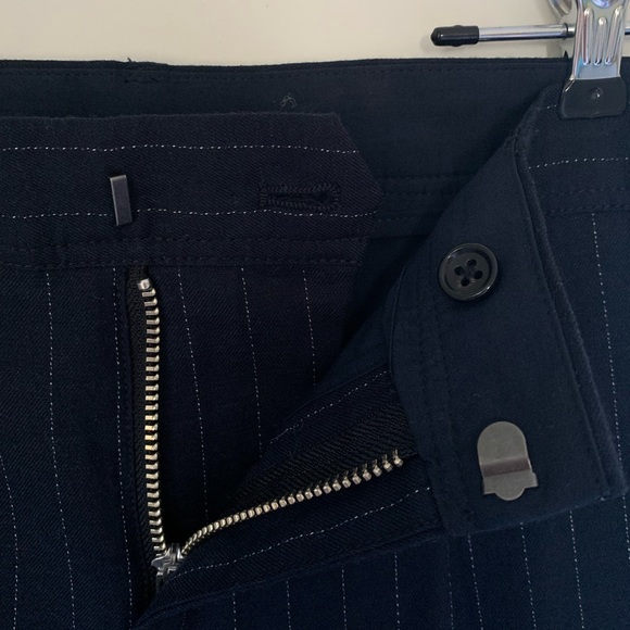 BLDWN Pinstripe Trouser Sz 30 Sato Navy Striped Tencel Cotton Wool Pants NWT - Picture 5 of 12